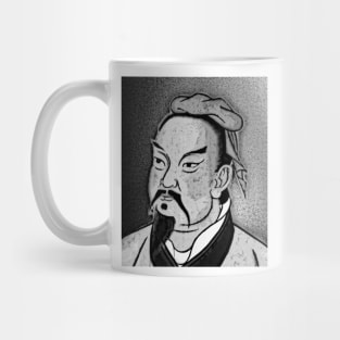 Sun Tzu Black And White Portrait | Sun Tzu Artwork 2 Mug